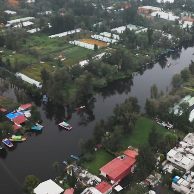 Vista aérea de Xochimilco